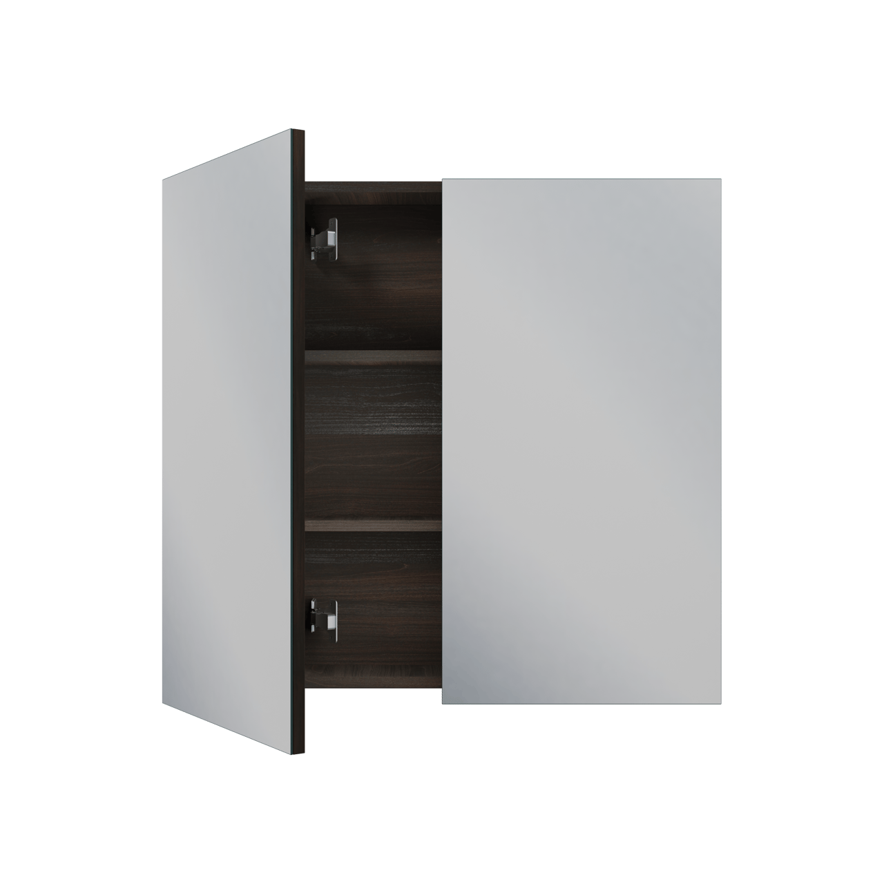 Linie Montro spiegelkast 80 x 75 cm donkere notenhout