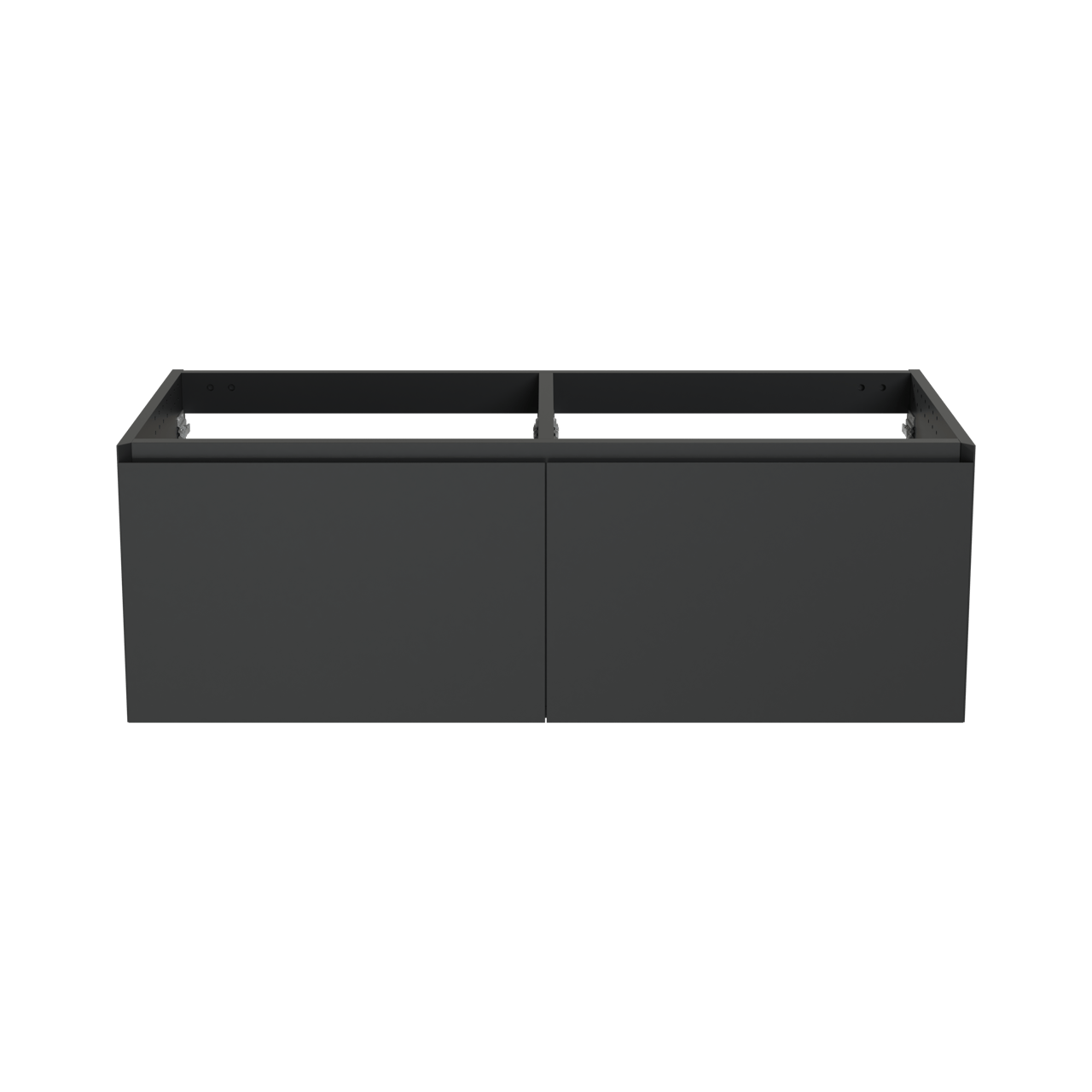 Balmani Idra meuble sous-lavabo suspendu 135 x 55 cm noir mat 4 tiroirs