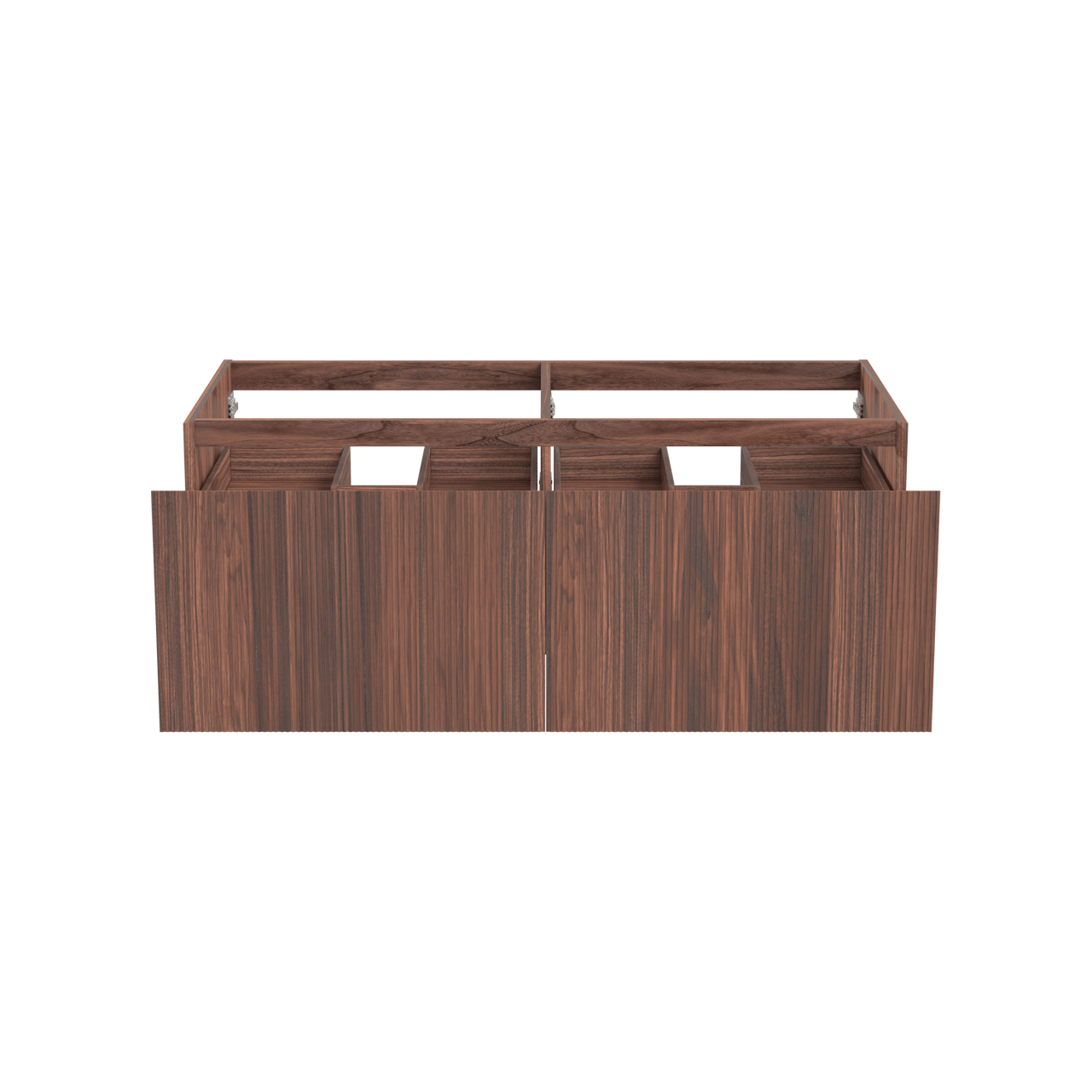 Balmani Fila meuble sous-lavabo suspendu 135 x 55 cm placage noyer 4 tiroirs