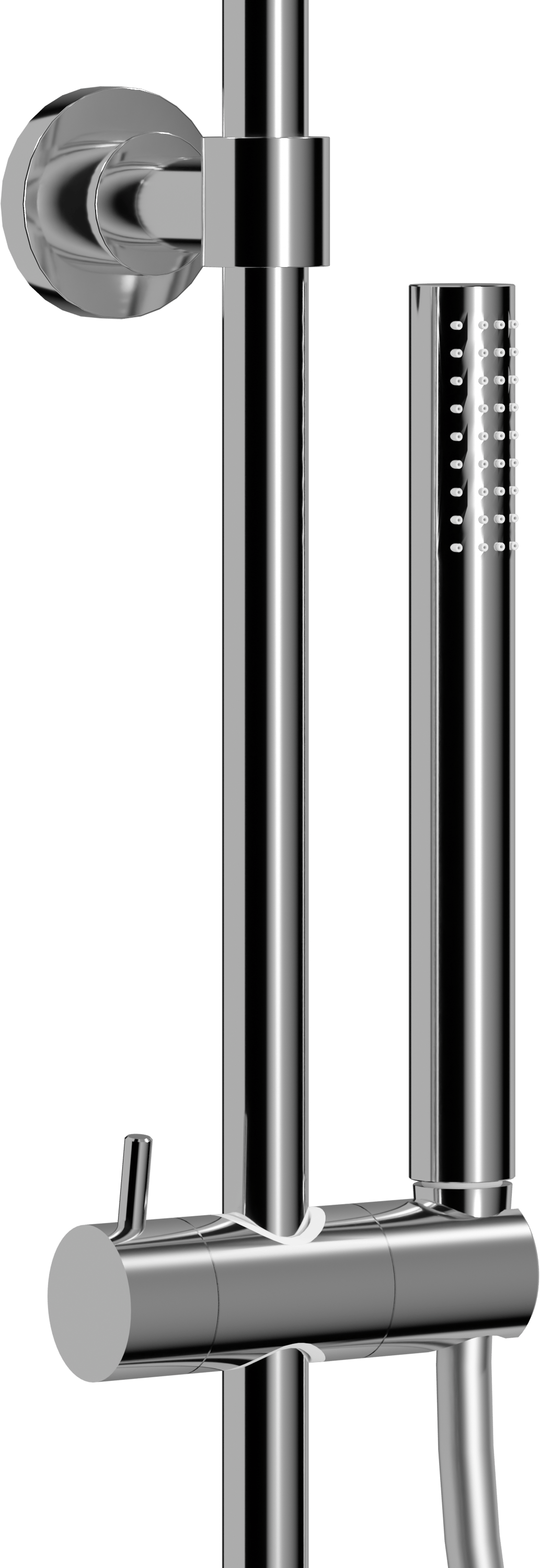 Linie Mavin 200 opbouw regendoucheset met thermostatische kraan Glanzend Chroom