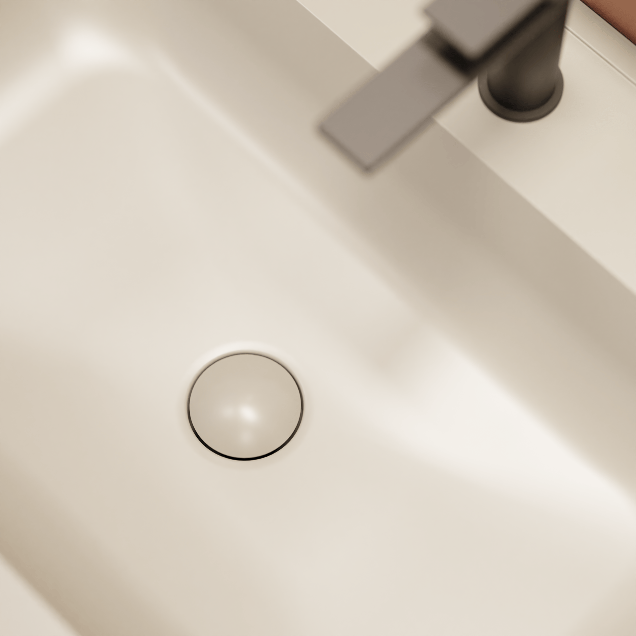 Balmani Tablo Strada double vasque top solid soie grise matte 180 x 55 cm