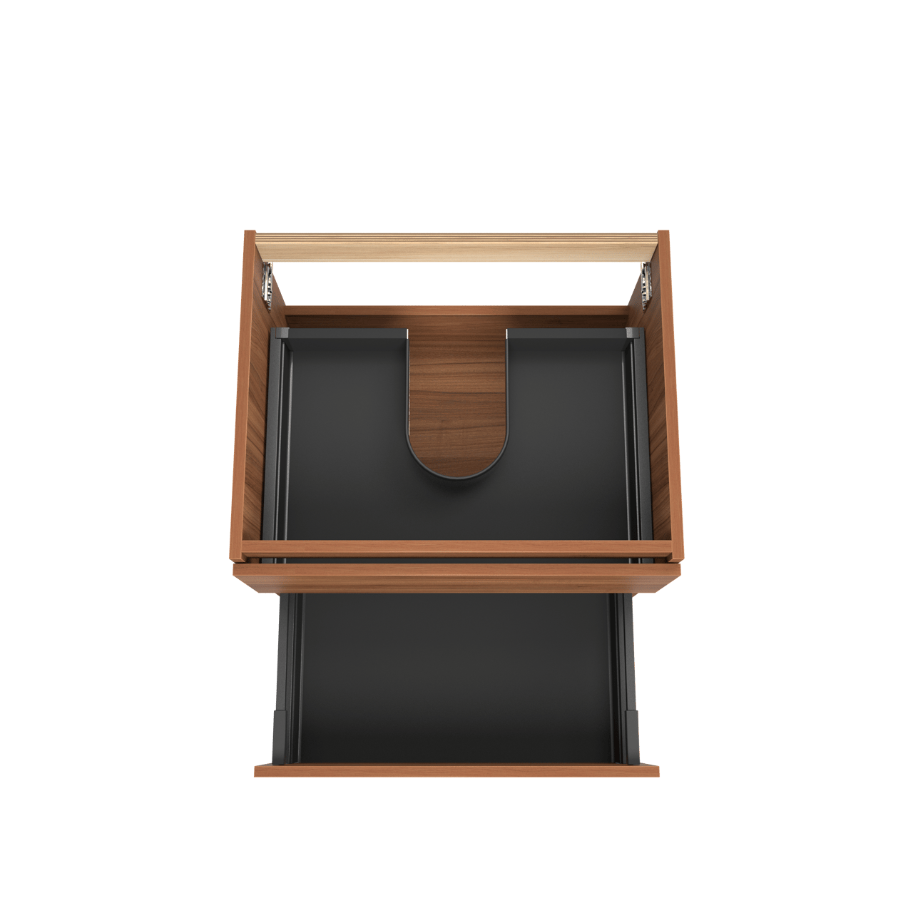 Balmani Lucida hängender Bad-Unterschrank, 67,5 x 55 cm, Nussbaum, 2 Schubladen