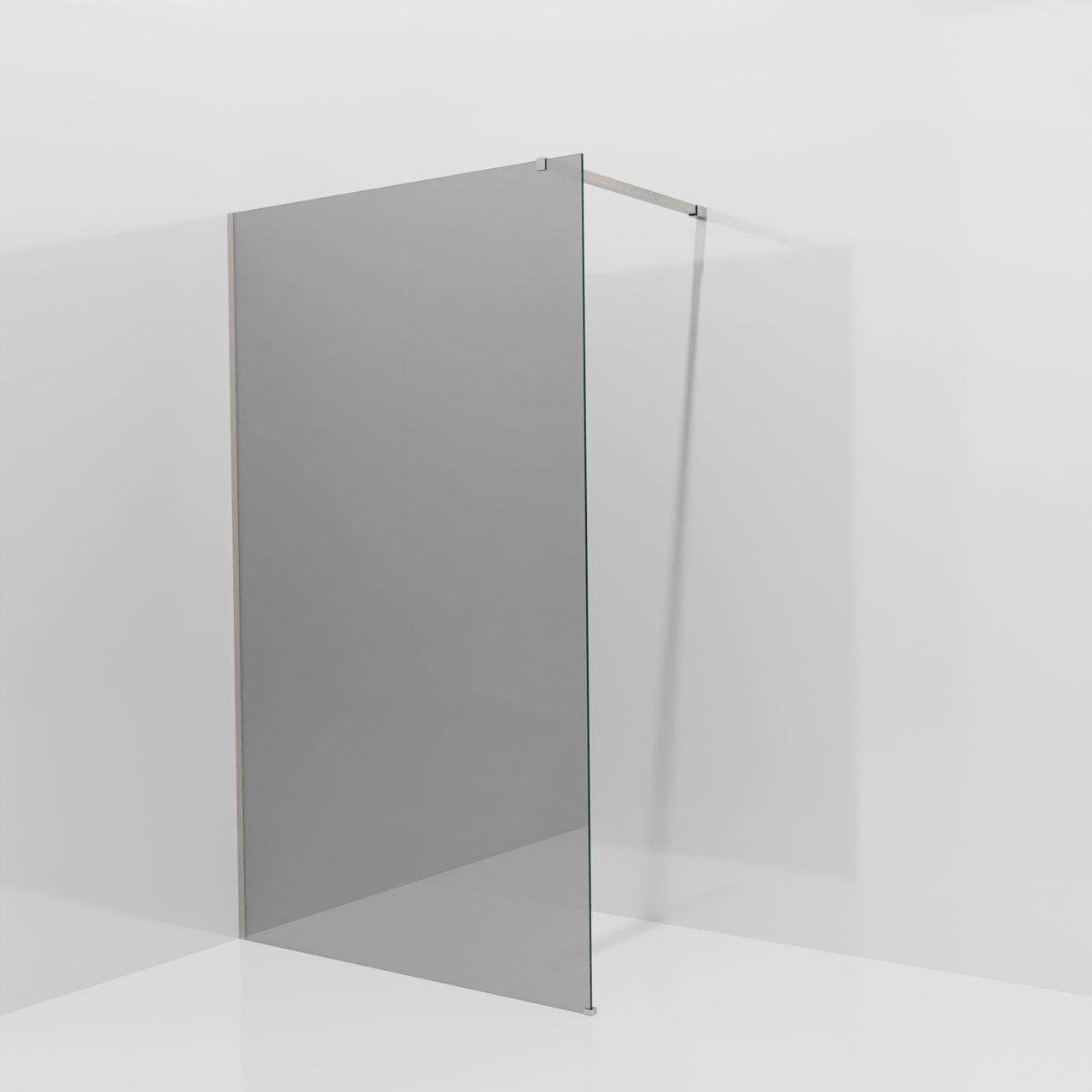 Balmani Modular Walk-In Dusche: 120 x 200 cm, Reflex-Spiegelglas, Profil Brushed CoolMetal