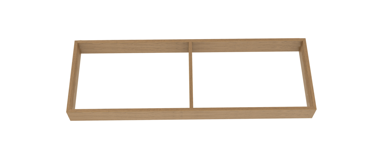 Balmani Legno Sockel für Bad-Unterschrank, Eiche verwittert, 150 x 52,5 cm