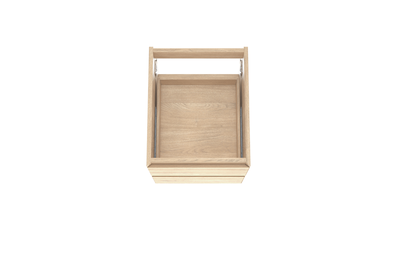 Balmani Mitra meuble sous-vasque suspendu 45 x 55 cm plaqué chêne naturel 2 tiroirs