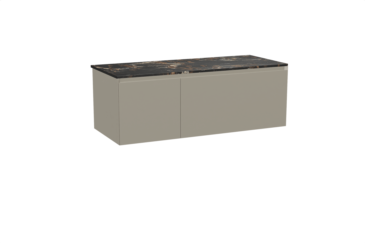 Balmani Idra Badmöbel Set mit Stretto Waschtischplatte für Aufsatzwaschbecken