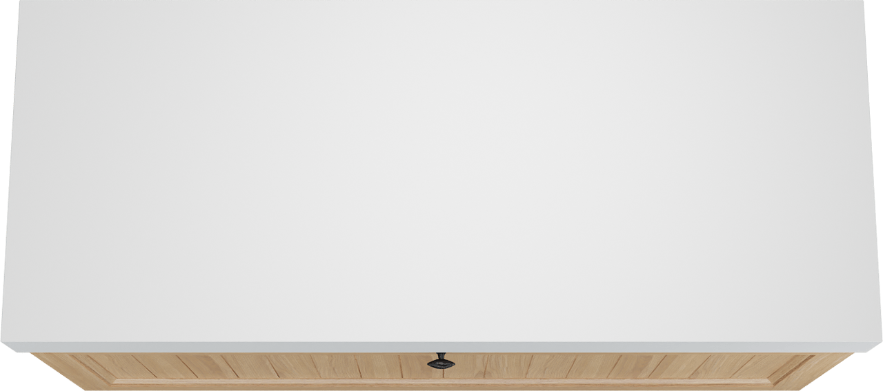 Balmani Lemon zwevend badkamermeubel 135 x 55 cm, fineer natuur eik met Dominus enkel of dubbel tablet in mat wit