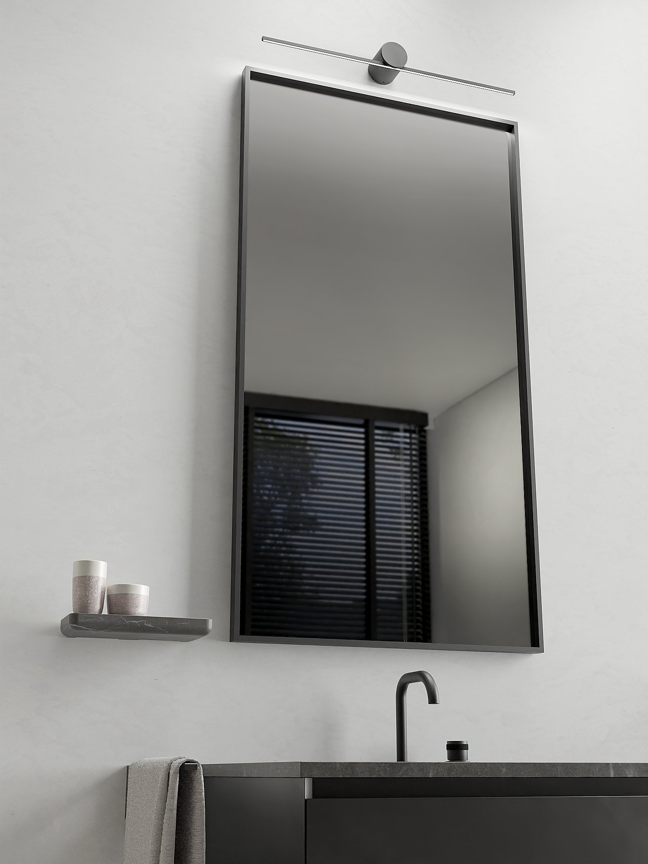 Balmani Compas LED Spiegelbeleuchtung: 60 cm, Schwarz