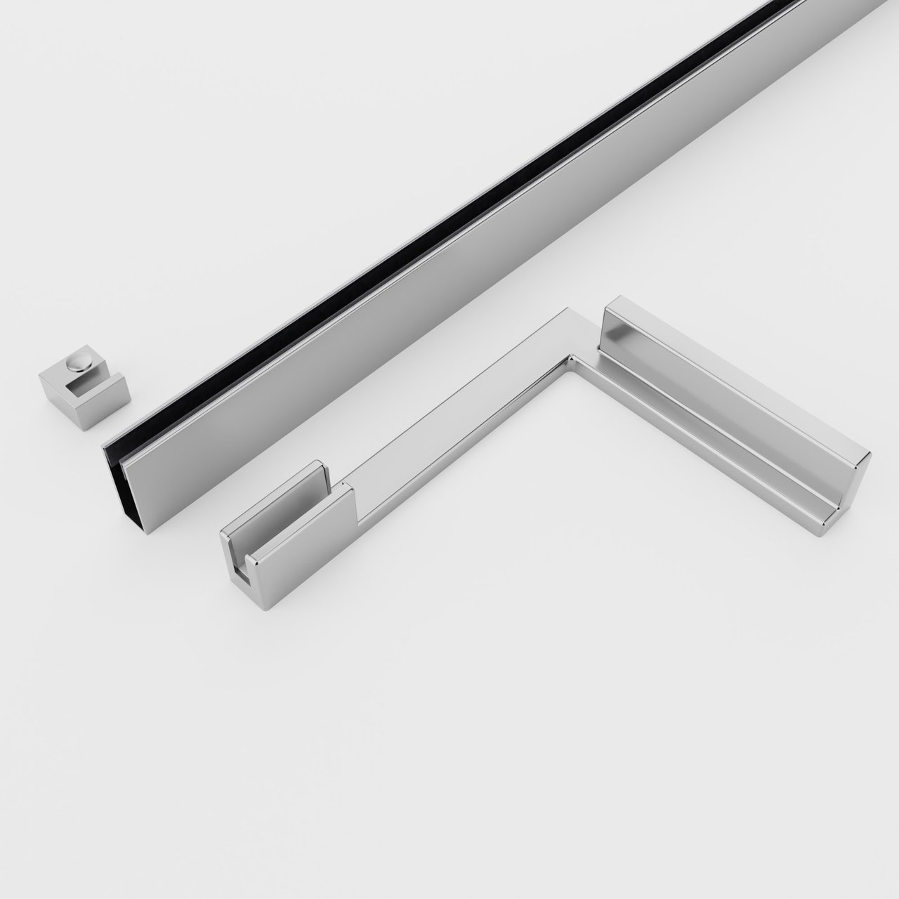 Balmani Modular L-Shape rechts profielenset glanzend chroom