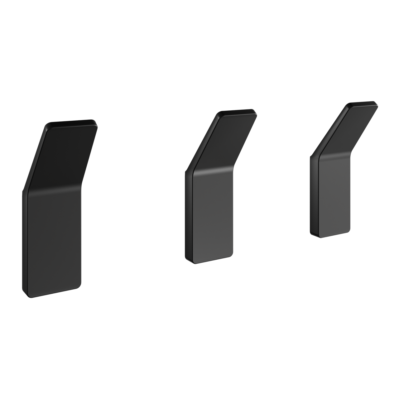 Balmani Amo set haakjes 3 stuks mat zwart