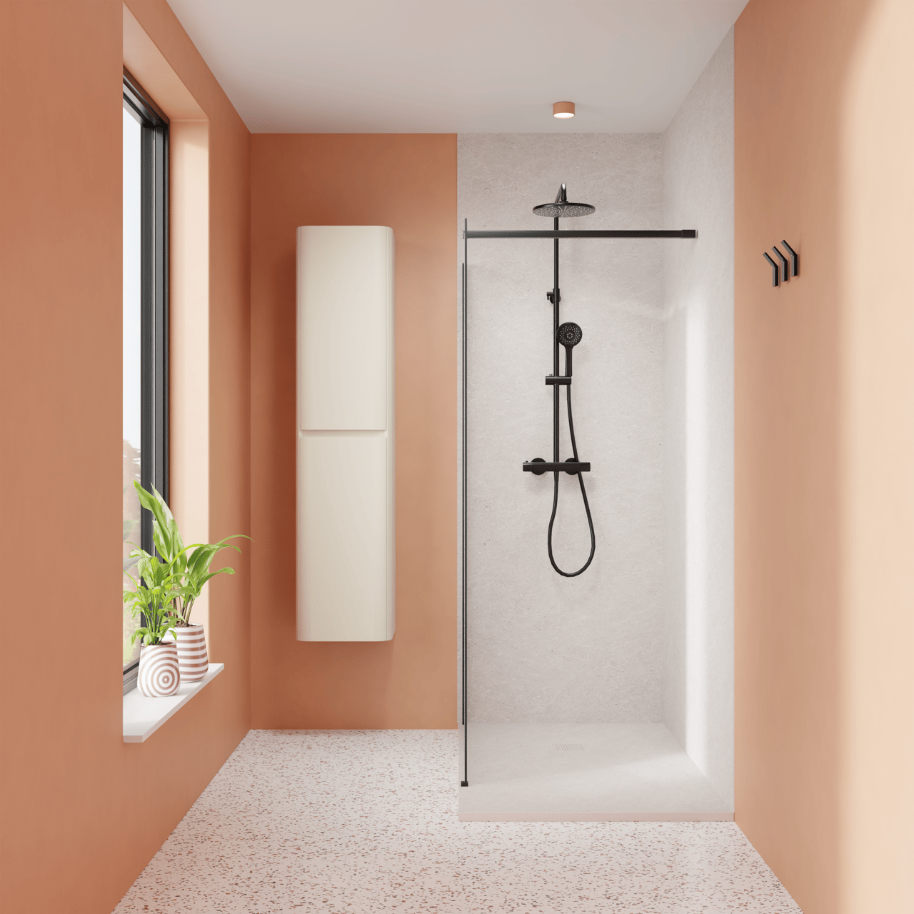 Luca Varess Suite receveur de douche 140 x 90 cm marbre composite Dizzy Pearl