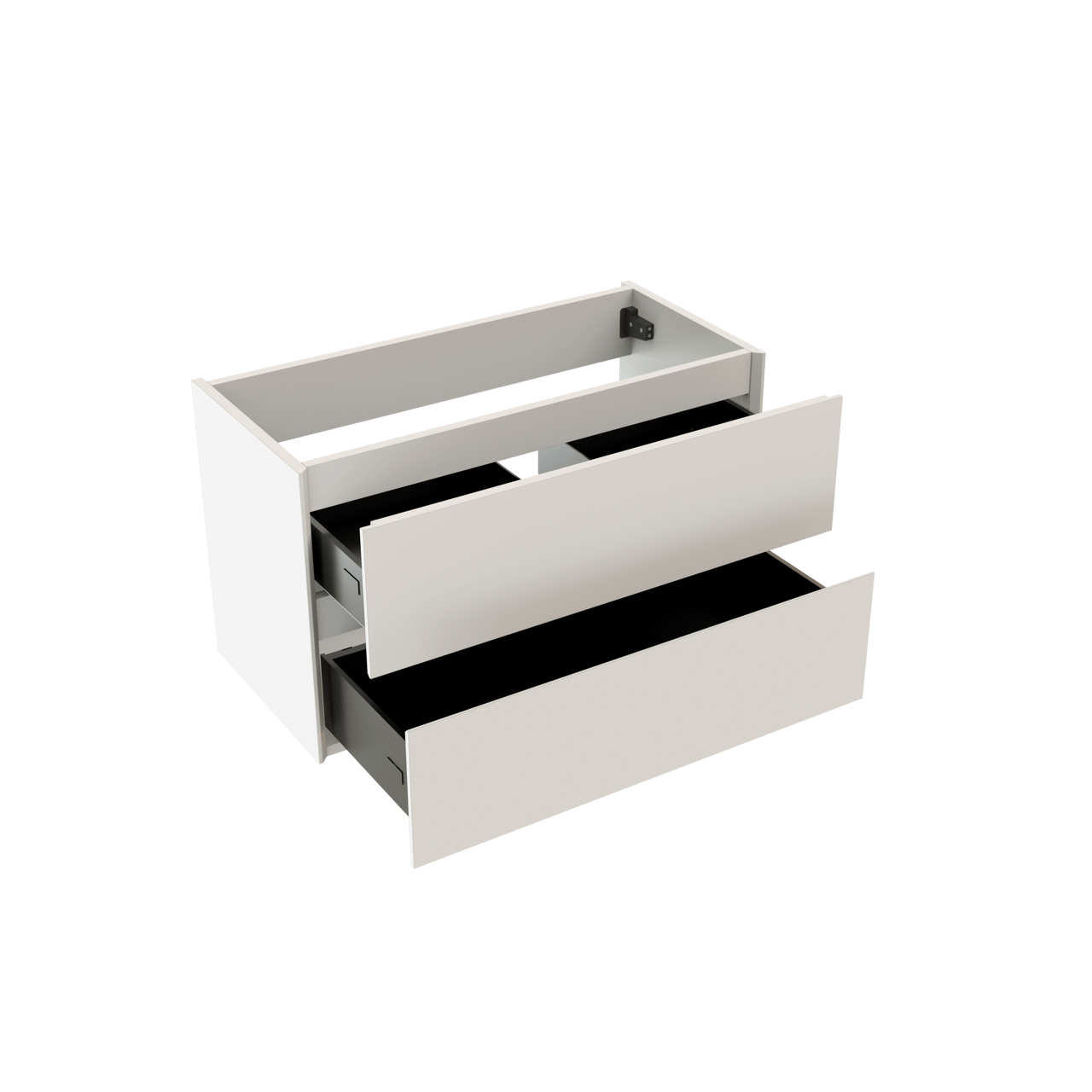 Storke Edge meuble sous-lavabo suspendu 80 x 40 cm blanc mat 2 tiroirs