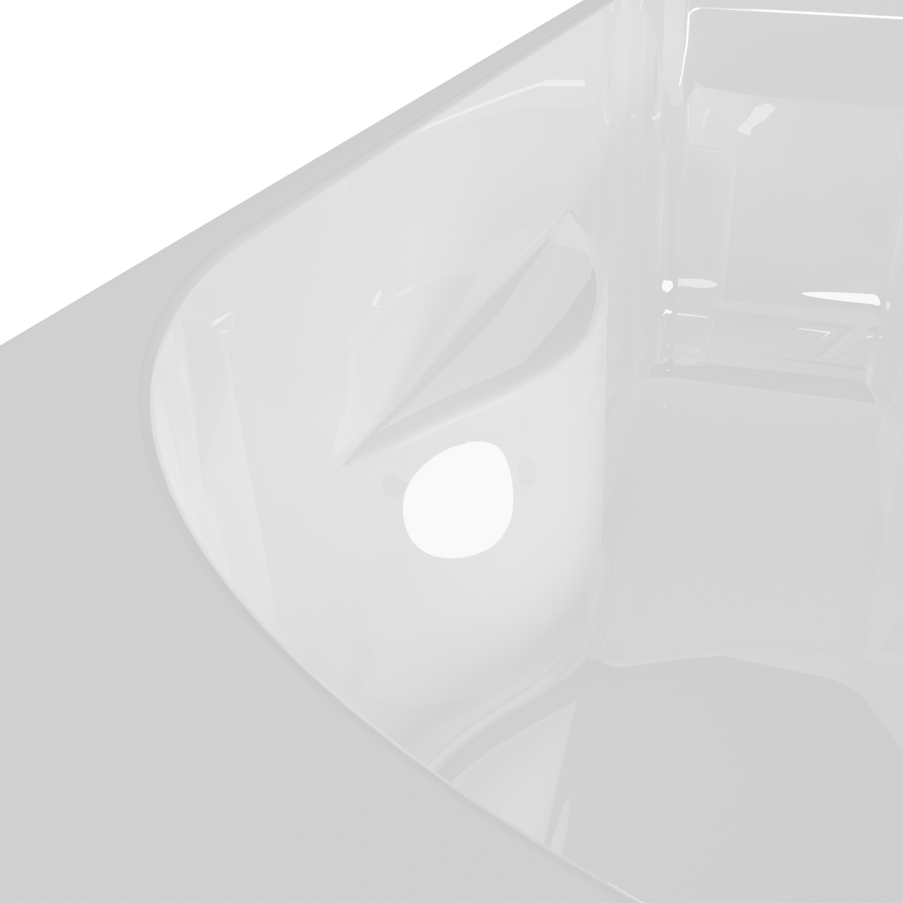 Luca Varess Pico 1-Personen-Eckbadewanne: links, 160 x 90 cm, Acryl, Weiß Glänzend