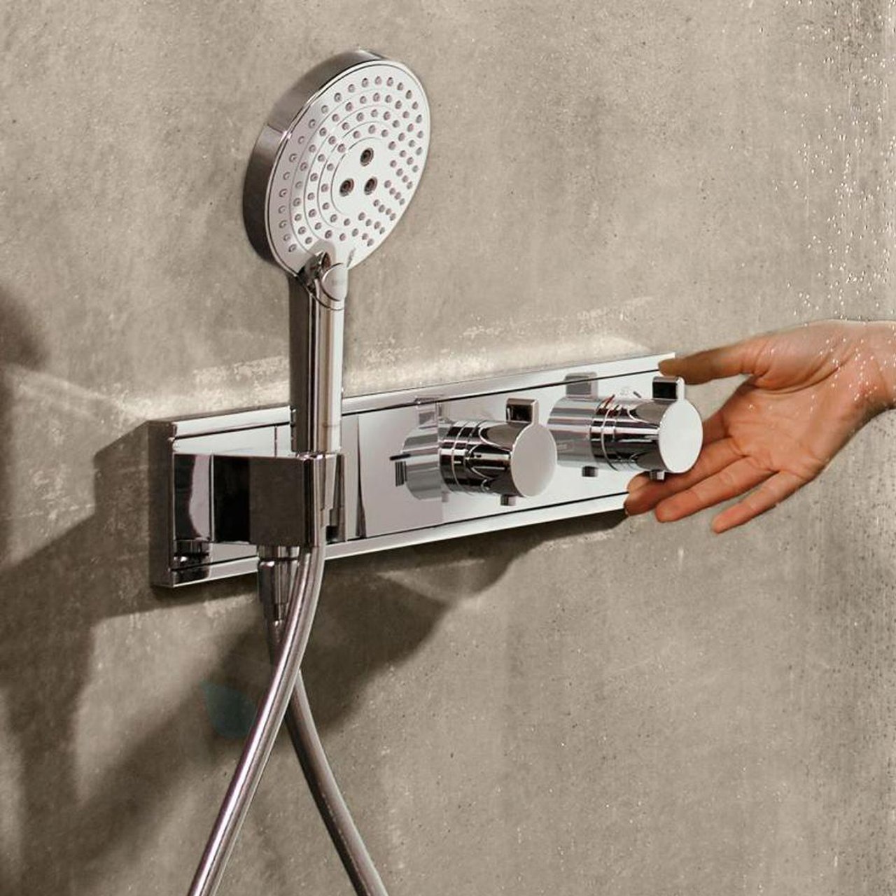 Hansgrohe RainSelect inbouw douchekraan thermostaat 2 functies wit/chroom incl handdouchehouder