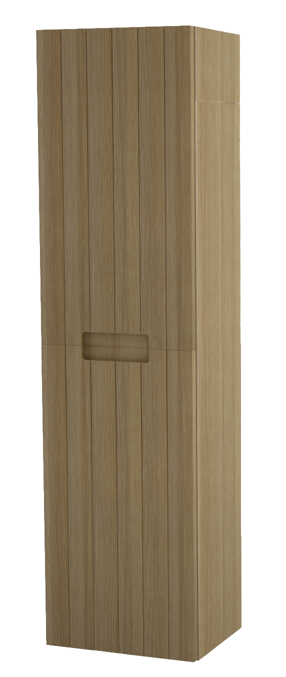 Balmani Adagio Badhochschrank: Hängend, Eiche verwittert, 45 x 35 x 169 cm