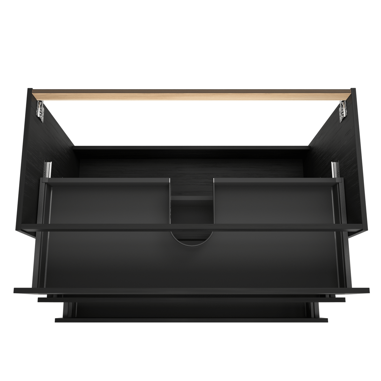 Balmani Lucida meuble sous-vasque a poser 120 x 55 cm chêne noir 3 tiroirs