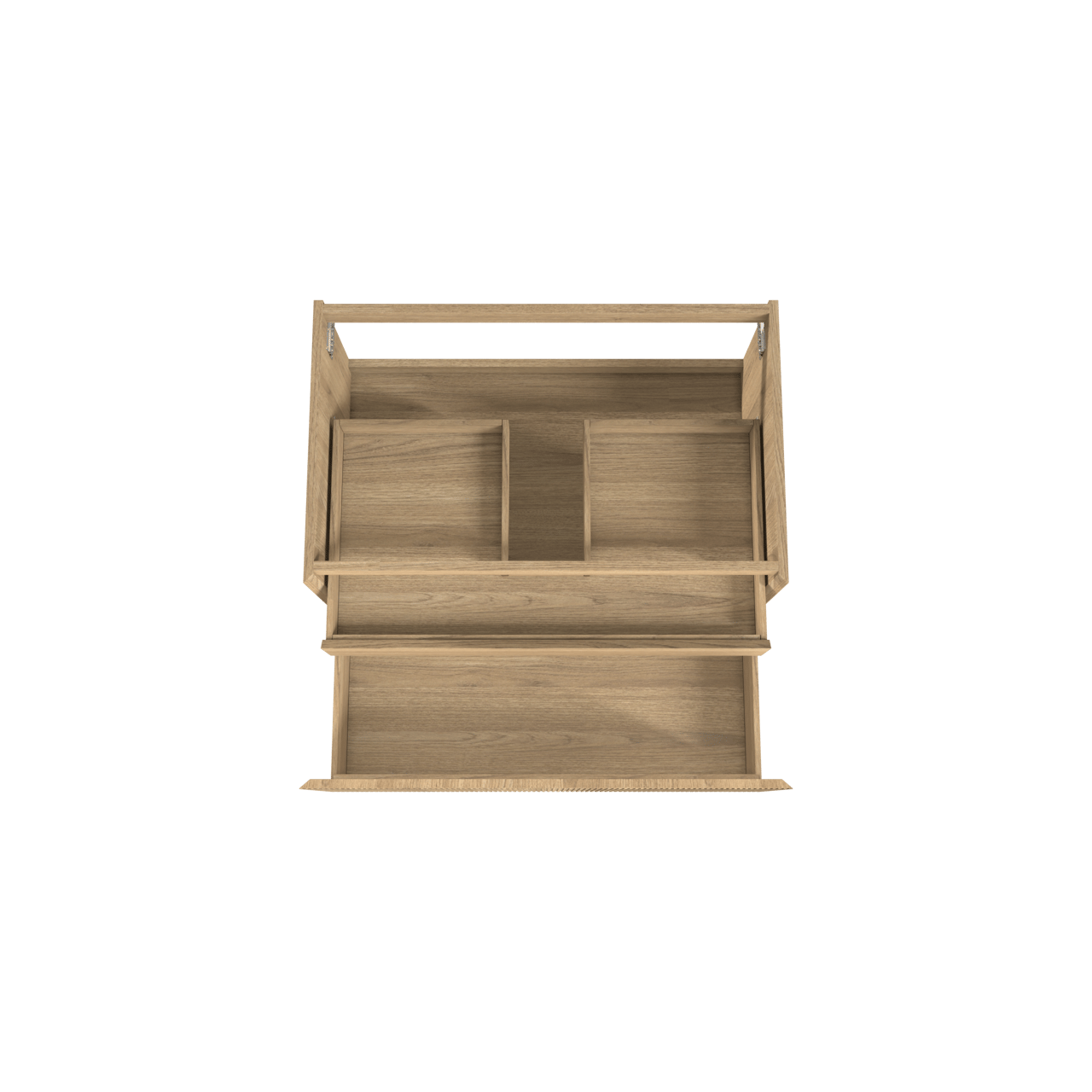 Balmani Fila zwevende wastafelonderkast 90 x 55 cm fineer naturel eiken 2 lades