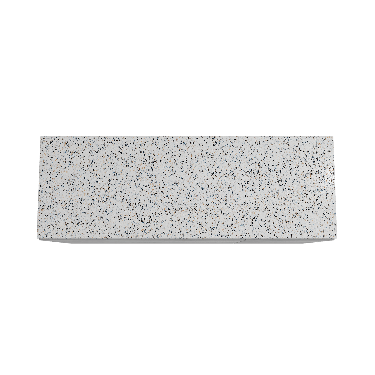 Storke Edge freistehendes Möbelstück Set: 150 x 52 cm, Beton dunkelgrau, mit Tavola Einzel- oder Doppel Waschtischplatte, Terrazzo in Weiß/Schwarz matt