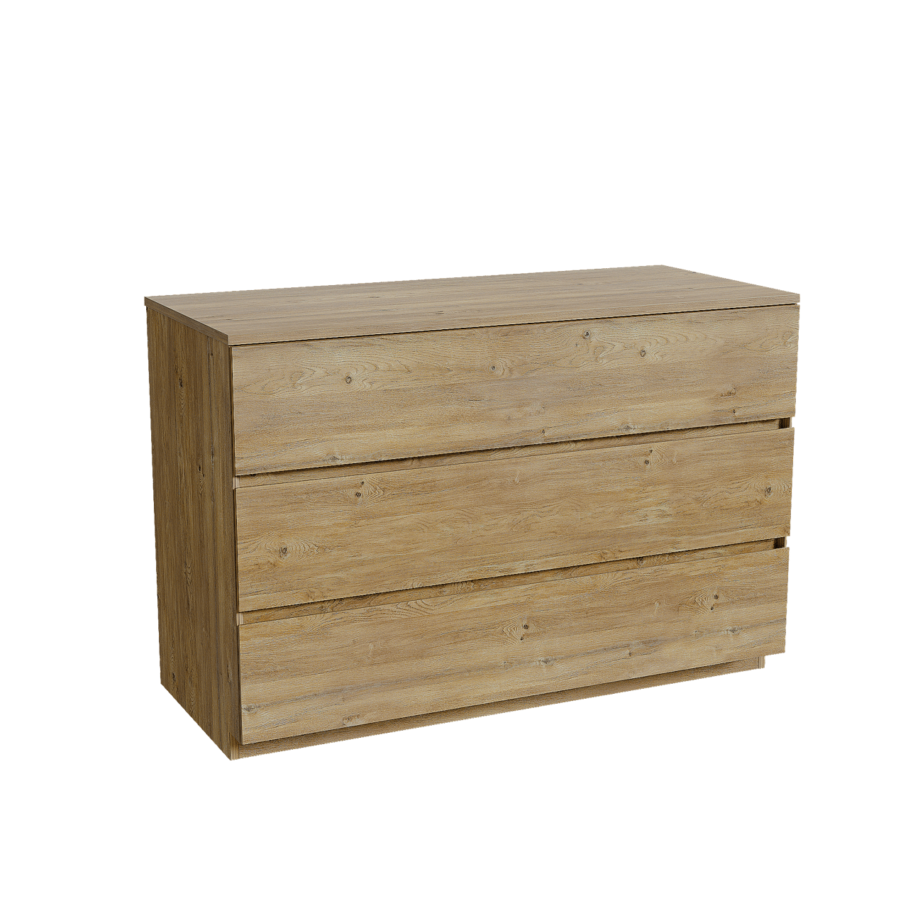 Storke Edge meuble salle de bains à poser 120 x 52 cm chêne brut avec Panton tablette simple ou double en mélaminé chêne brut