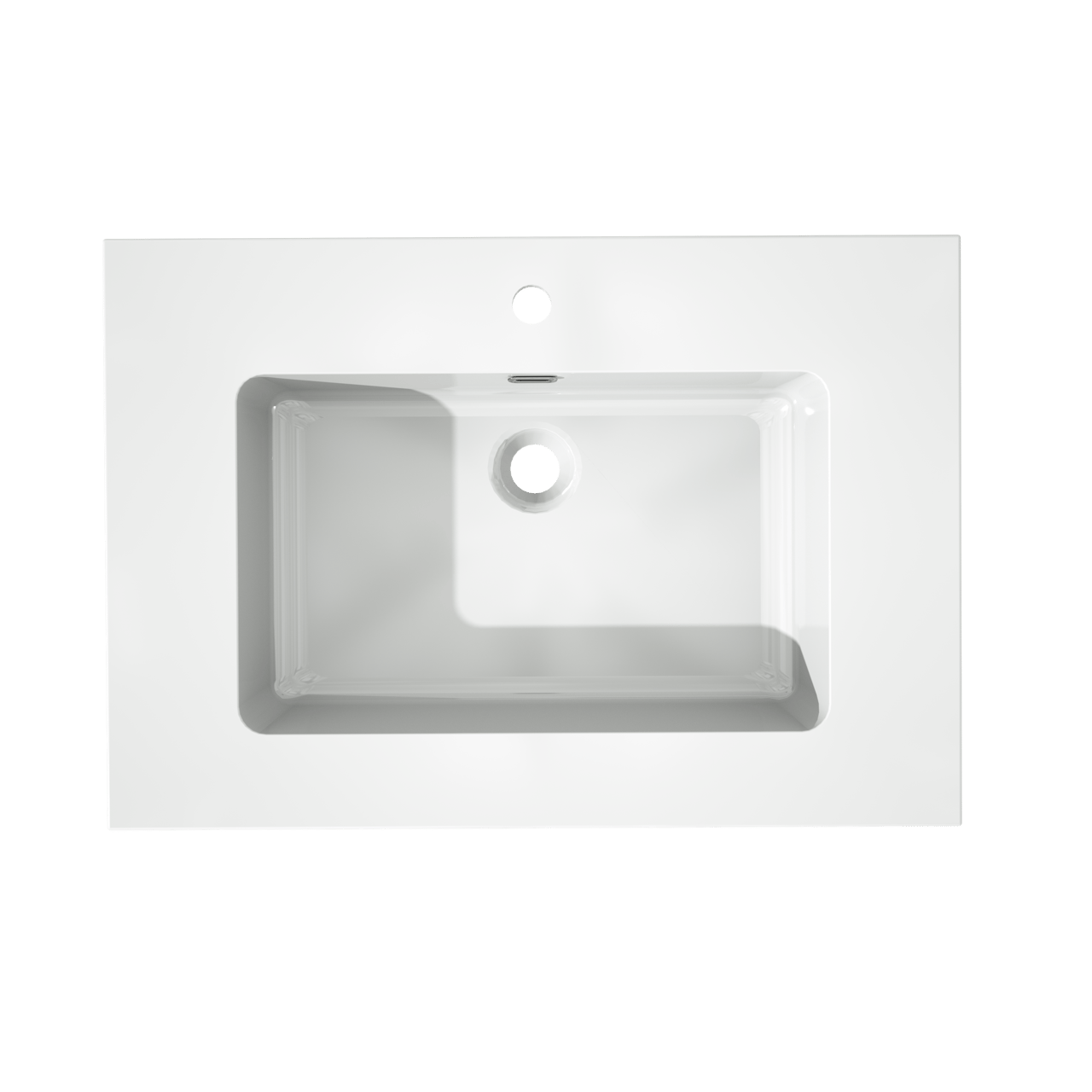 Storke Diva vasque simple marbre composite brillant 75 x 52 cm