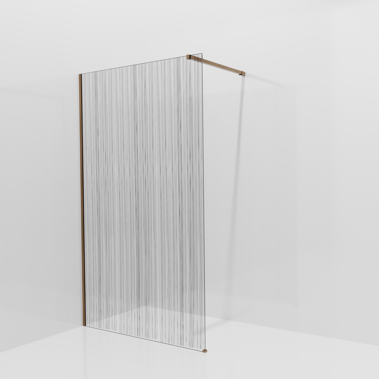 Balmani Modular Walk-In Dusche: 120 x 200 cm, Mikado, Profil Brushed Rosegold