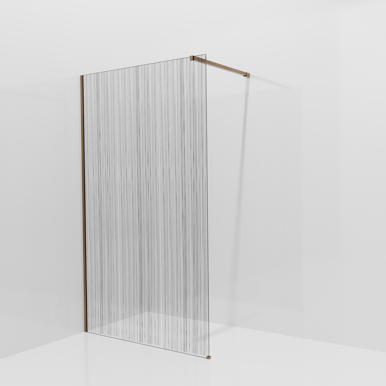 Balmani Modular Walk-In Dusche: 120 x 200 cm, Mikado, inklusive Coating, Profil Brushed Rosegold