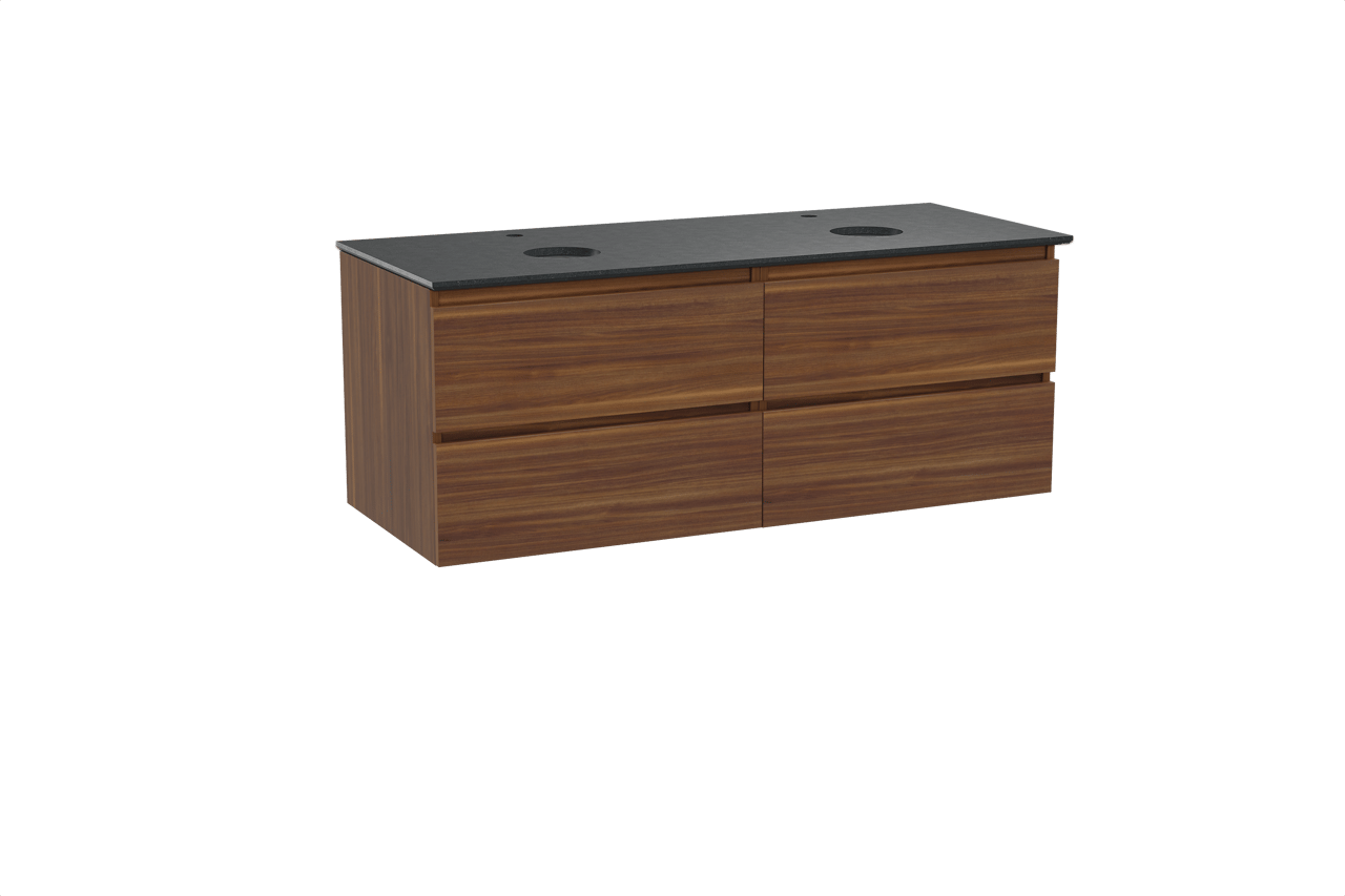 Balmani Lucida meuble salle de bains avec tablette pour vasques Facetta