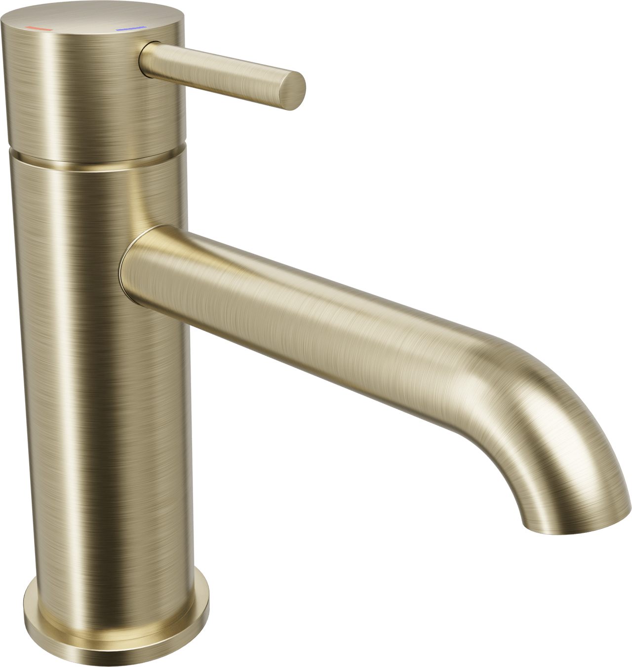 Blaufoss Round 2.0 EcoStart standaard wastafelkraan Brushed Champagne Gold