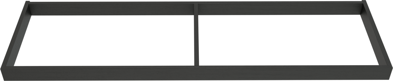 Balmani Lucida Sockel für Bad-Unterschrank, Eiche schwarz, 150 x 55 cm