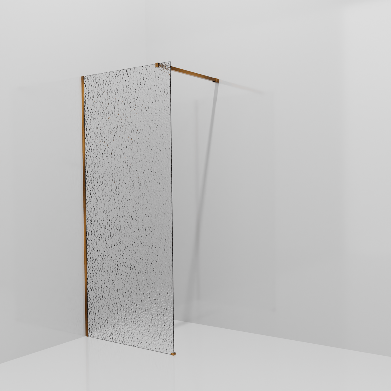 Balmani Modular douche à l'italienne: 90 x 200 cm, Cathedral, avec coating, Profil Brushed Rosegold