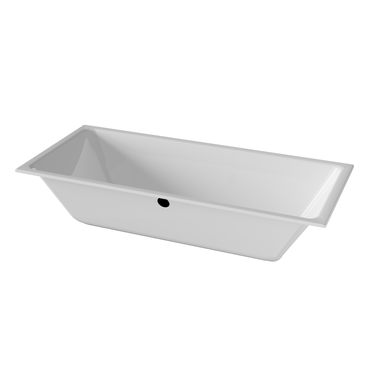 Luca Varess Viticcio 2-Personen-Einbaubadewanne: 180 x 80 cm, Acryl, Weiß glänzend