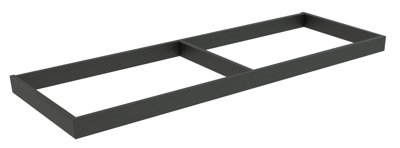 Balmani Lucida Sockel für Bad-Unterschrank, Eiche schwarz, 135 x 55 cm