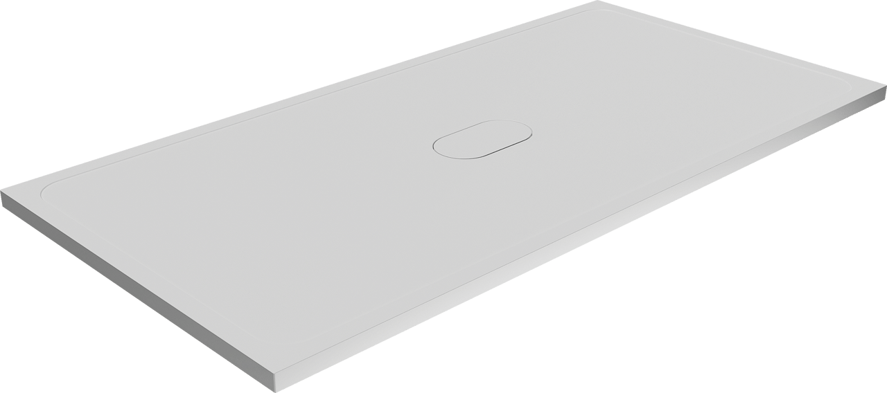 Balmani Artic douchebak 180 x 90 cm top solid mat wit