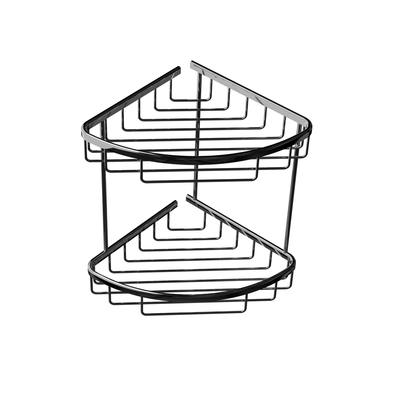 Blaufoss Jenna Doppelseifenhalter, Ecke, 21 cm, Chrom