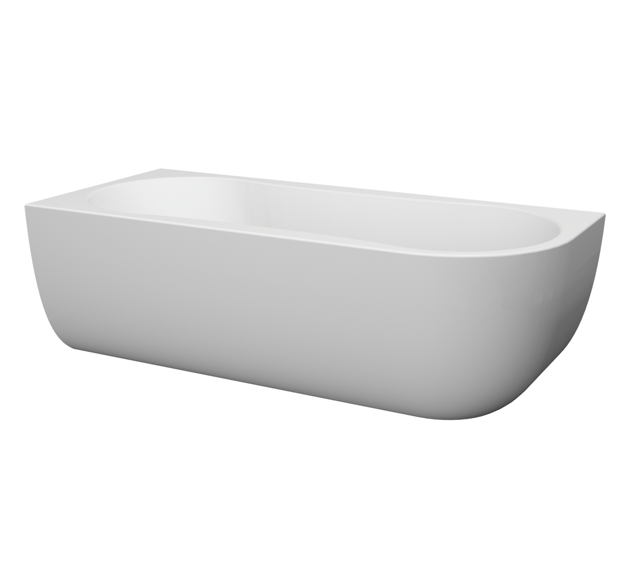 Luca Varess Ophelia tweepersoons hoekbad links 180 x 80 cm acryl mat wit