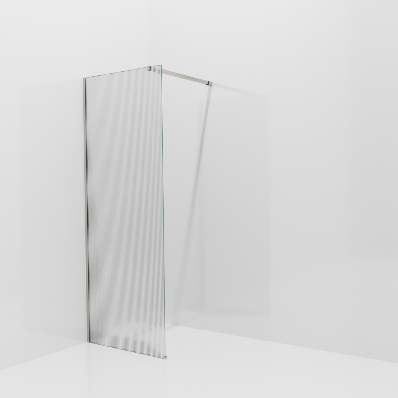 Balmani Modular inloopdouche: 80 x 200 cm, Ribs met coating, Brushed CoolMetal profielen