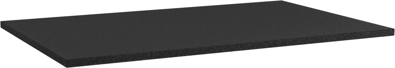 Storke Panton Einzelwaschtischplatte, mattschwarze pulverbeschichtete mdf, 85 x 52 cm
