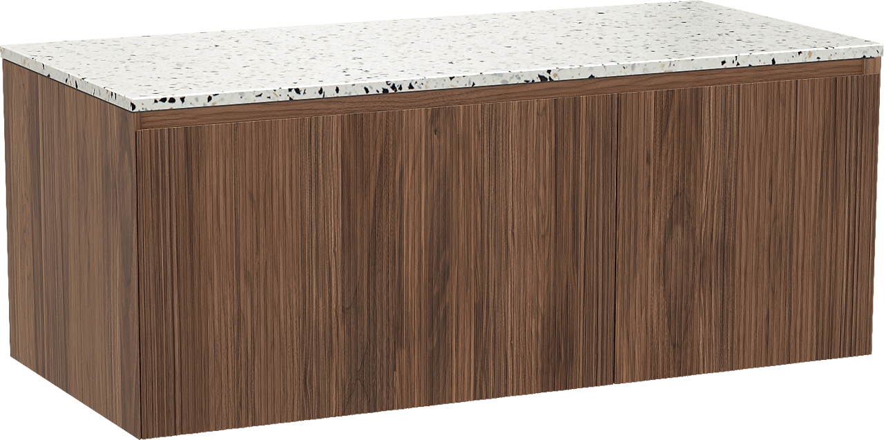 Balmani Fila Badmöbel Set mit Stretto Waschtischplatte für Aufsatzwaschbecken