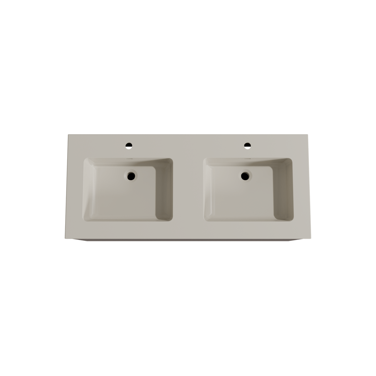 Storke Edge meuble salle de bains suspendu 120 x 52 cm noyer avec Diva double vasque en top solid soie grise