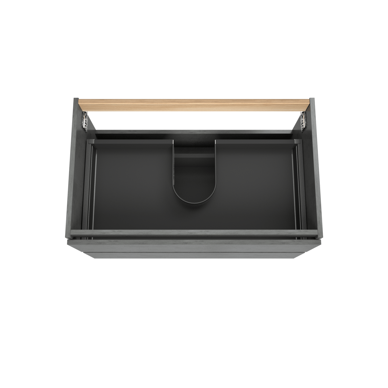 Balmani Lucida meuble sous-lavabo suspendu 90 x 55 cm béton gris foncé 2 tiroirs