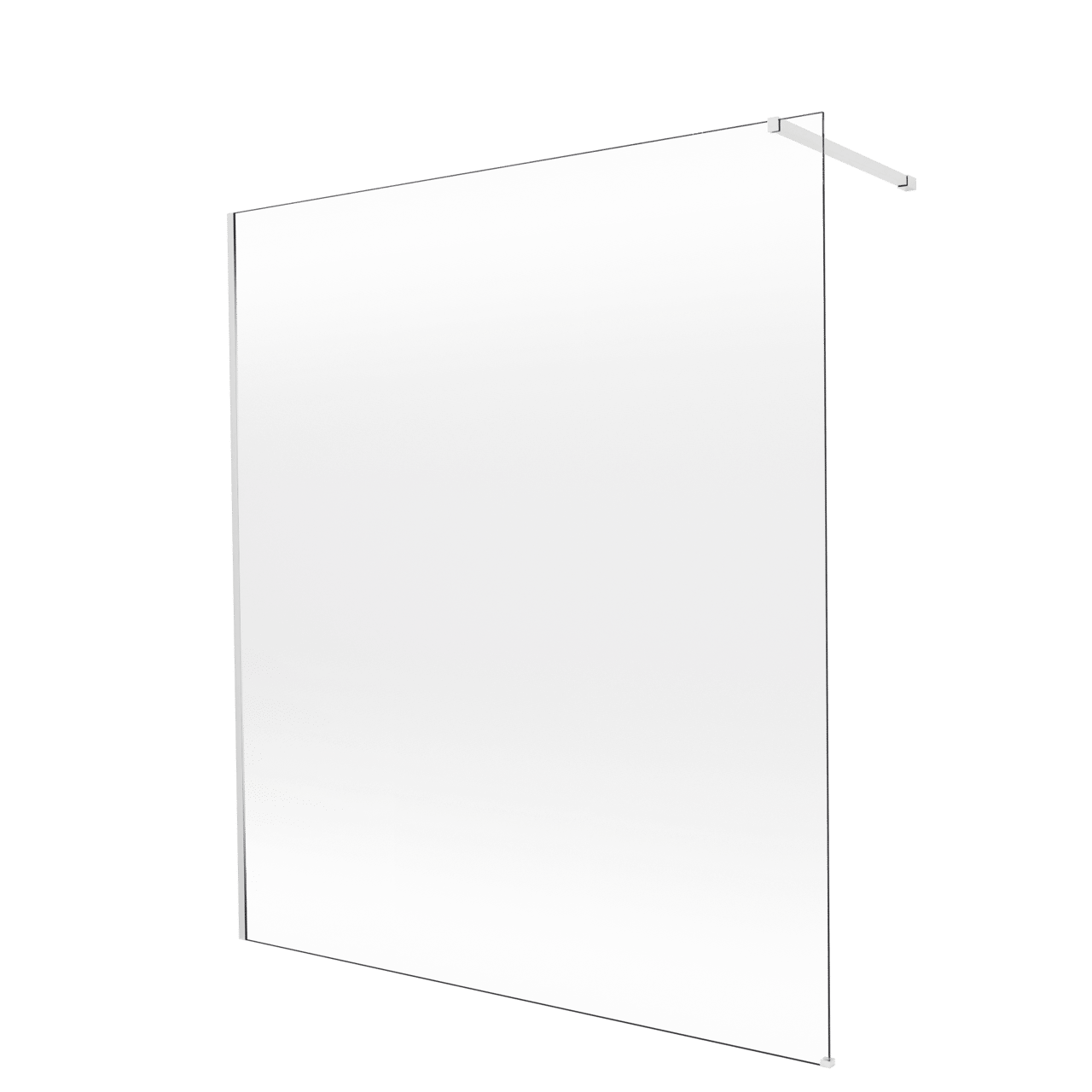 Balmani Modular douche à l'italienne: 180 x 200 cm, Permafrost, avec coating, Profil Chrome brillant