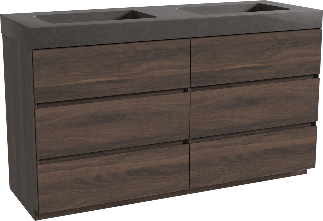 Storke Edge meuble salle de bains avec plan vasque Scuro High