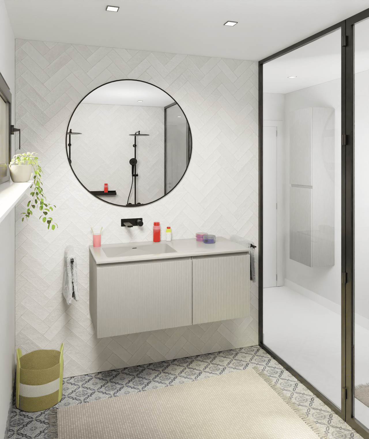 Storke Diva plan vasque asymétrique à gauche top solid soie grise matte 110 x 52 cm