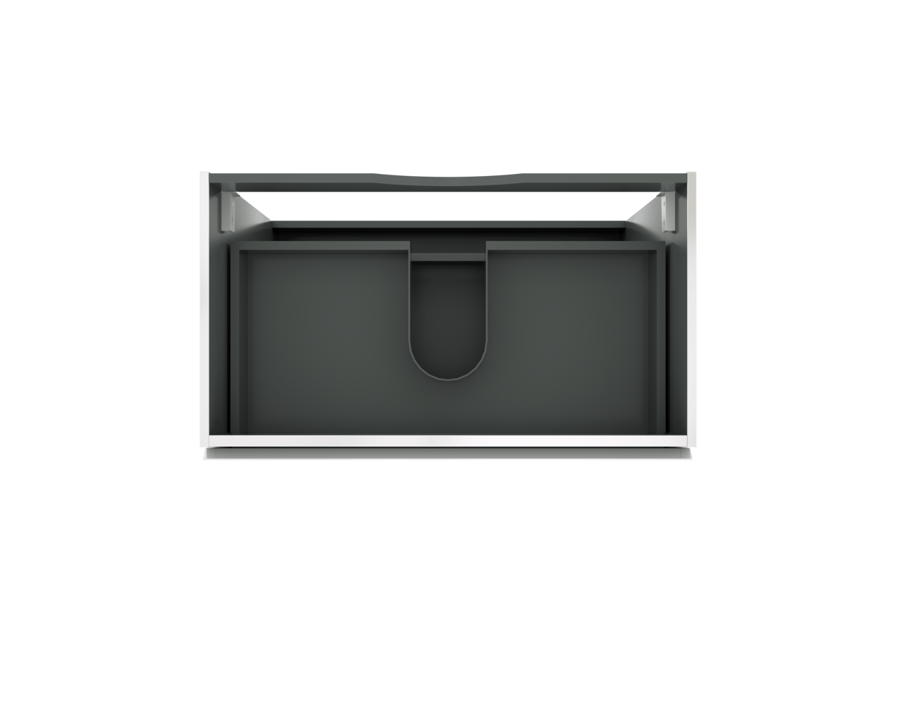 Linie Lado stehender Waschbeckenunterschrank: 80 x 46 cm, Weiß matt, 3 Schubladen