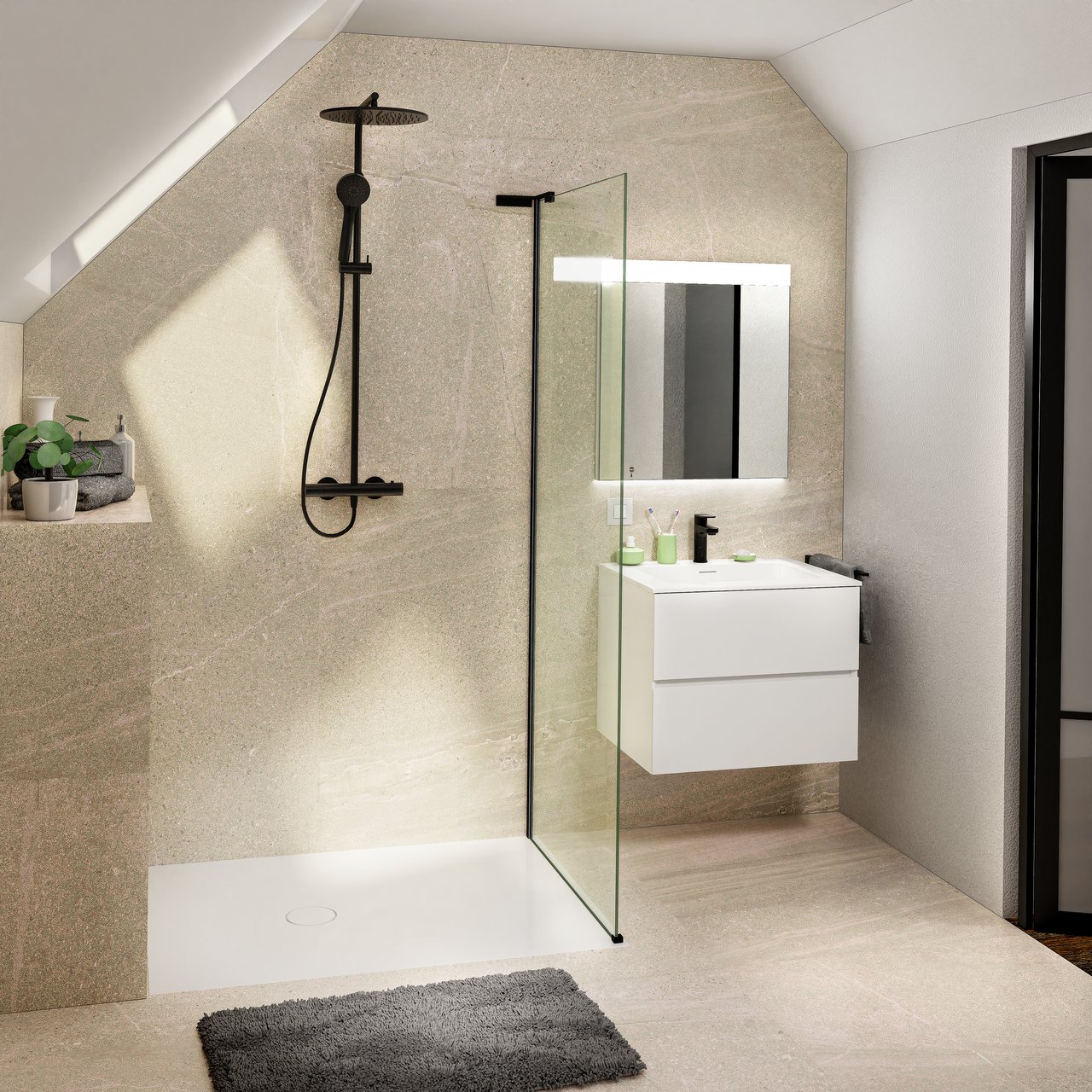 Balmani Modular korte stabilisatiestang rechts 18x14cm mat zwart