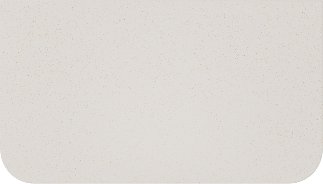 Storke Soft zwevend badkamermeubel 80 x 46 cm Sand mat met Tavola Soft enkele tablet in solid surface beige granita, Verticale symmetrische rechte ribbel