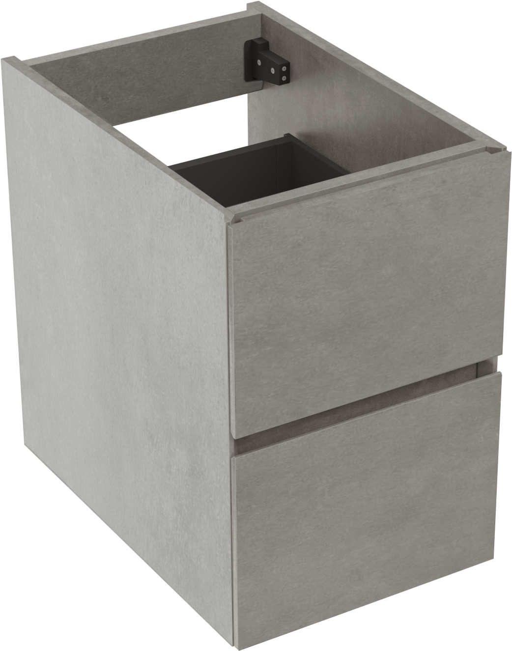 Storke Edge zwevende wastafelonderkast 35 x 52 cm beton donkergrijs 2 lades