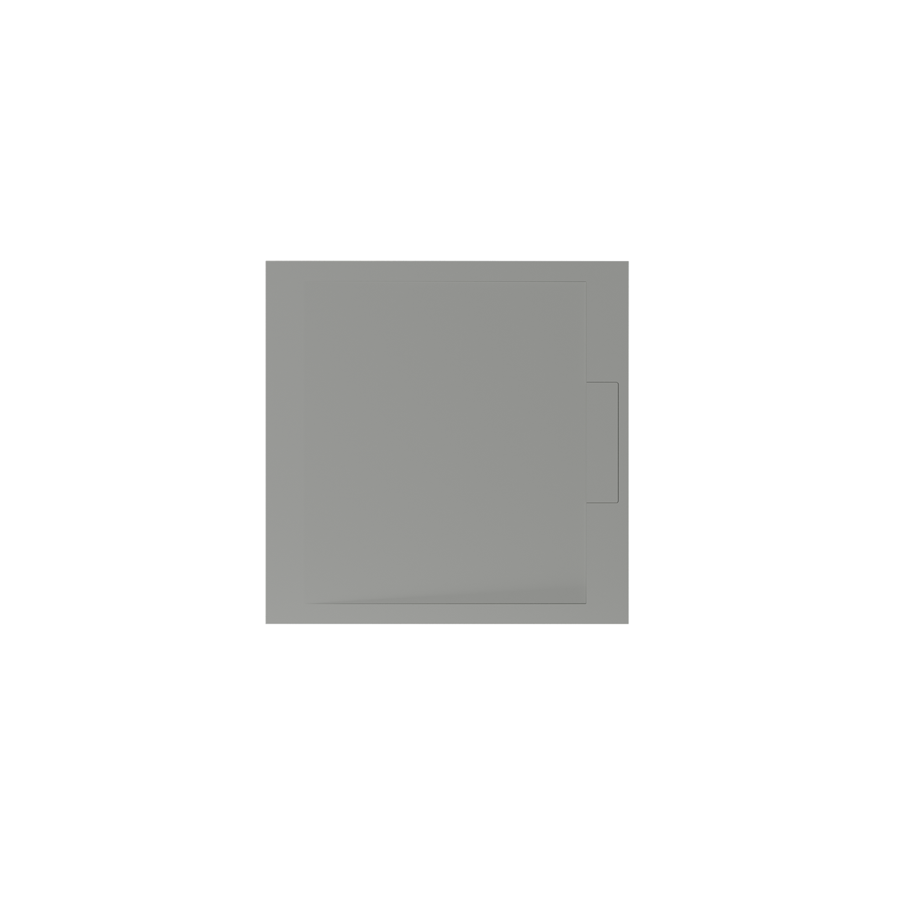 Balmani Andes Duschwanne: 90 x 90 cm, Solid Surface, Steingrau matt