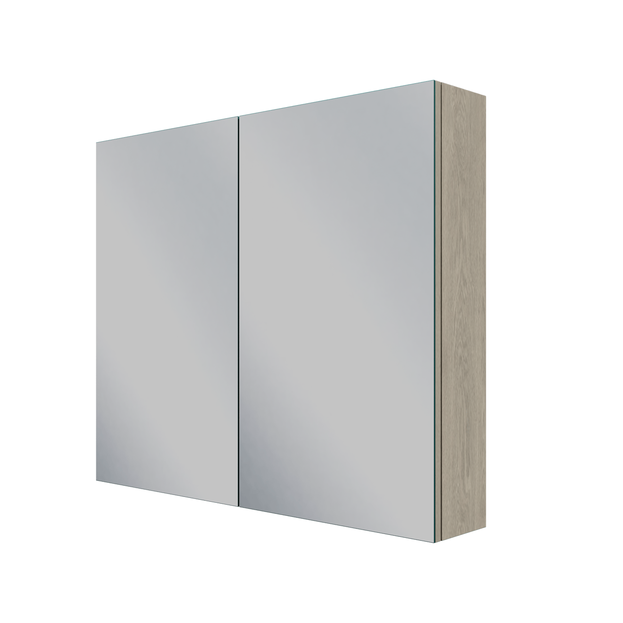 Linie Montro spiegelkast 90 x 75 cm grijs eiken