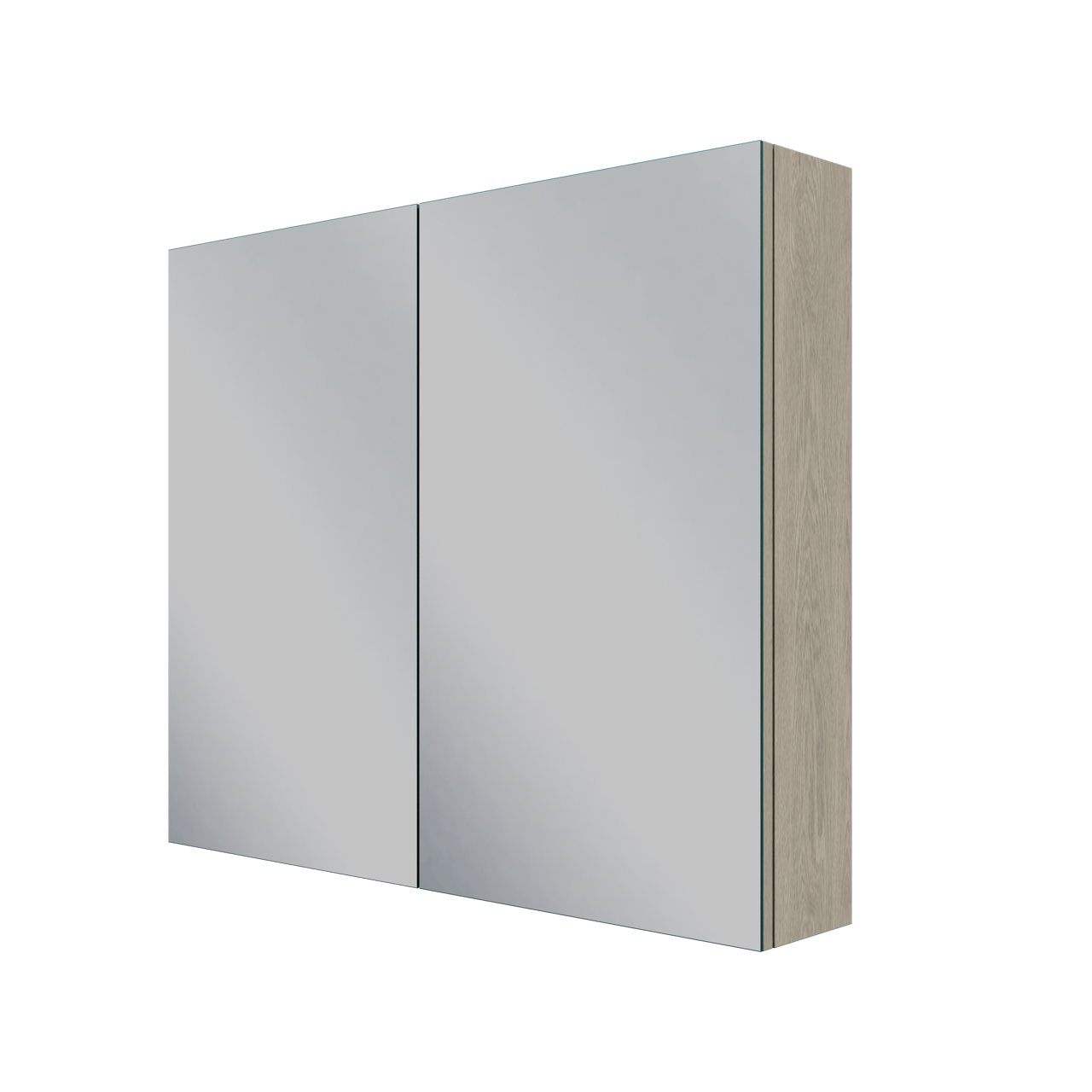 Linie Montro spiegelkast 90 x 75 cm grijs eiken